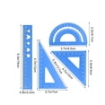 thumbnail image 3 of Amzcrzy Aluminum Alloy Four Piece Set Ruler Aluminum Alloy Student Set Of Ruler Multifunctional Drawing Ruler Straight Ruler Triangular Ruler Protractor Four Sets Of Ruler Metal Scale Ruler, 3 of 6