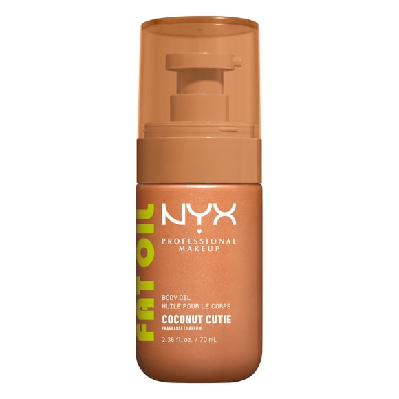 NYX Professional Makeup Huile Fat Oil Hydrat. 24 h Scintillant or, Coconut Cutie
