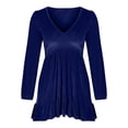 thumbnail image 4 of FcBaudy Robe à Manches Longues à Col en V, Robes d'Été pour Femmes, Robes pour Femmes Mode Robe Décontractée pour Femmes - Robe à Manches Longues à Col en V Longue Robe à Taille Longue Robe pour Femmes, 4 of 8