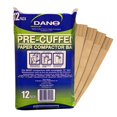 thumbnail image 1 of Dano Pre-Cuffed Paper Trash Compactor Bags (12 Pack) | Heavy Duty Kitchen Garbage Compactor Bags & Liners | 11 Gallon Precuffed Garbage Bag for Compactor | Eco-Friendly, 1 of 7