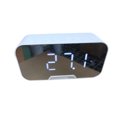 thumbnail image 1 of Youkk Speaker Clock Alarm Mirror Music Stereo Wireless Button Rechargeable Screen Support Office White, 1 of 6