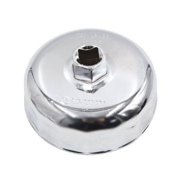 Unique Bargains 86mm 16 Flutes Silver Tone Metal Car Oil Filter Cap Wrench Socket Remover Tool