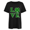 thumbnail image 2 of TopLLC St. Patrick's Day Patricks Day Chemises pour Femmes Hauts de Sarrau St Patricks Day Mode pour Dames St. Imprimé Manches Courtes Col Rond Chemise Femme Décontractée Ample, 2 of 4