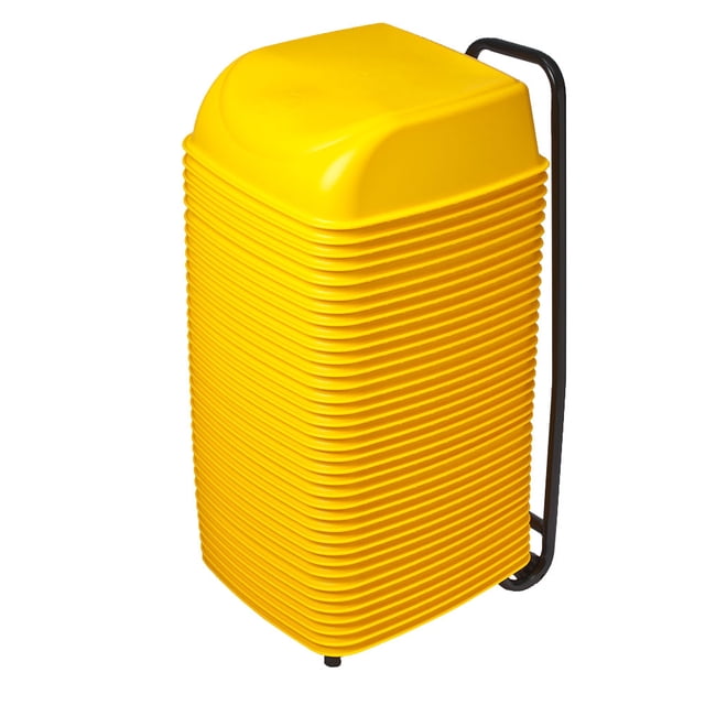 Koala Kare KB424-07 Sièges d'Appoint de Cinéma à Hauteur Unique avec Chariot Roulant - Plastique, Jaune - Ensemble