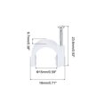 thumbnail image 2 of Unique Bargains 15mm Dia PE White Round Cable Clips with Steel Nail 24 Pack, 2 of 5