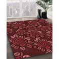 thumbnail image 3 of Ahgly Company Tapis Rectangulaire Lavable en Machine Intérieur Transitionnel Rouge Bordeaux, 3 Pieds x 5 Pieds, 3 of 7