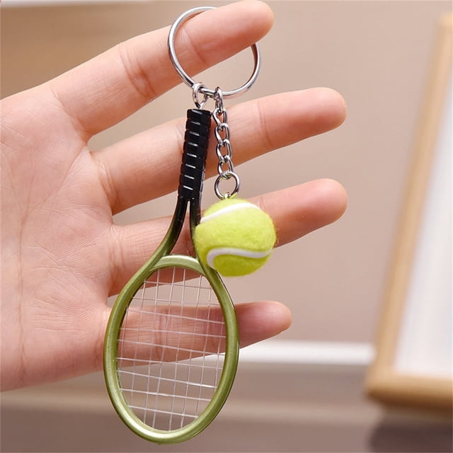 Amzcrzy A Chopper Mini Tennis Racket Keychain Simulated Mini Tennis Racket Keychain Sports Equipment Gift Dorm Room Essentials Home Improvement Birthday Gifts for Men Home Organization