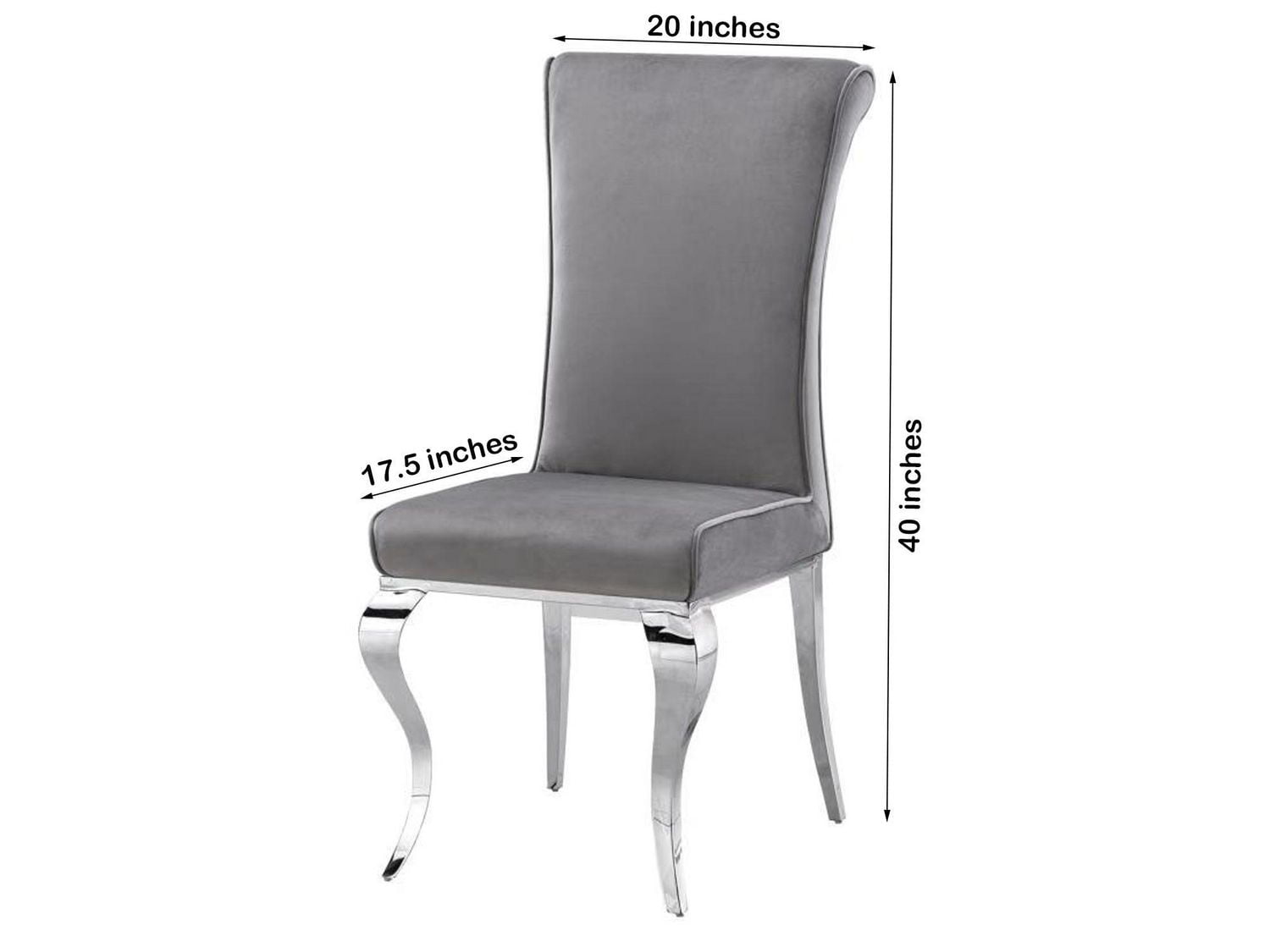 Chaise de salle à manger canadienne Century grise (lot de 2)