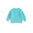 thumbnail image 1 of FOCUSNORM Chandail pour Filles Manches Longues Col Rond Fleur Chaud Hiver Vêtements Décontractés Quotidiens, 1 of 9