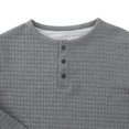 thumbnail image 4 of zbxnLI Men's Crew Neck Sweatshirts Button T-Shirts Solid Color Casual Lightweight Pullover Sweatshirt Tops, 4 of 6