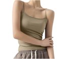 thumbnail image 1 of fheaev Camisole d'Été pour Femmes à Bretelles Spaghetti, Encolure Dégagée, Coupe Ajustée, Camisole Basique Sans Manches, Camis Basiques, Haut Court, 1 of 6