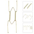 thumbnail image 3 of Luckyn Dish Display Plate Hangers, 1 Pcs Wall Plate Spring Hook Holder Hanging Wire Wall Display Invisible Dish Hangers, Adjustable Plate Spring Holder for The Wall Home Decor 8 inches, Gold, 3 of 9