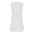 thumbnail image 5 of Robe en Lin pour Femme, Robe Midi Sans Manches à Col en V, Robe d'Été Décontractée pour Femme, 5 of 5