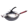 thumbnail image 2 of simhoa Household Cooking Wok with Lid, Non Stick Pan Cast Iron Cookware Skillet Wok Pan 30cm, 2 of 8