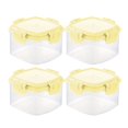 thumbnail image 1 of S SERENABLE 4Pcs Small Bottles Portable Food Storage Container Seasoning Bottles Square Yellow, 1 of 9