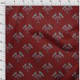 thumbnail image 3 of oneOone Cotton Flex Fabric Bird & Tree Block Print Sewing Fabric BTY 40 Inch Wide, 3 of 4
