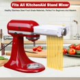 thumbnail image 2 of Accessoire pour Machine à Pâtes pour Mélangeurs sur Socle KitchenAid - Ensemble 3 en 1 d'Accessoires pour Pâtes Incluant Rouleau à Pâtes, Coupe-Spaghetti et Fettuccine, Accessoires d'Attache pour Machine à Pâtes pour KitchenAid, 2 of 5