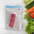 thumbnail image 5 of Sacs de Rangement pour Aliments sous Vide, Sacs Réutilisables pour Scelleuse sous Vide avec Double Fermeture Éclair, Va au Micro-Ondes et au Congélateur pour la Préparation des Repas, Ensemble de 5 Pcs pour la Cuisine, le Camping et les Voyages, Conservation de la Fraîcheur des Aliments, 5 of 5