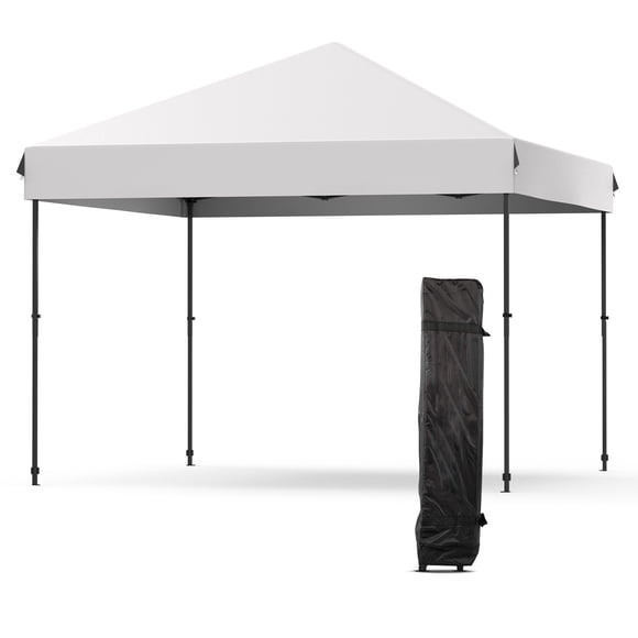 Bingirl 10x10 FT Heavy Duty Pop Up Canopy Tent with 1 Removable Mesh Sidewalls, One Person Setup Commercial Shelter for Events, Parties, Camping
