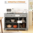 thumbnail image 4 of HOMCOM Sideboard Buffet Cabinet, Kitchen Cabinet with 2 Drawers, Grey, 4 of 10