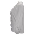 thumbnail image 2 of Innerwin Chemises à Manches Longues Blouse Femme Bureau Hauts Amples à Volants Blanc 5TG, 2 of 9