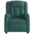 thumbnail image 5 of vidaXL Massage Recliner Chair Dark Green Fabric, 5 of 5