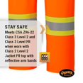 thumbnail image 4 of 5893 Flame Resistant PU Stretch Hi-Viz Rain Bib Overall, 4 of 8
