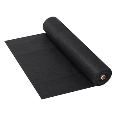 KFFKFF Black Geotextile Fabric for Under Gravel, 4x100FT 8OZ, Robust Landscape Fabric, Efficient Weed Barrier Cloth, Ground Cover Weed Prevention Material, Suitable for French Drains Drainage Fabric