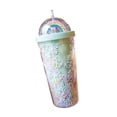 thumbnail image 4 of Maytalsory Straw Lid Cup Convenient Sipping Easy To Carry For Everyday Plastic Innovative Rainbow Water Bottle Drinking Cup light green 550ml 5Set, 4 of 6