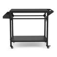 thumbnail image 3 of Yiwa 3-Tier BBQ Prep Table, Rolling Outdoor Grill Cart with Lockable Wheels, Pizza Oven Stand, and Ample Storage, 3 of 8