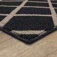 thumbnail image 2 of Mohawk Home - Tapis touffeté en polyester à losanges Lewis, noir/havane, 2 of 8