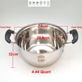 thumbnail image 4 of Sunwealth Marmite en acier inoxydable de 21.5 cm avec couvercle, 4 of 5