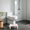 thumbnail image 1 of SHOWERORO Step Stool For Bathroom Toilet White ABS Squatting Toilet Stool For Adults 1Set, 1 of 8