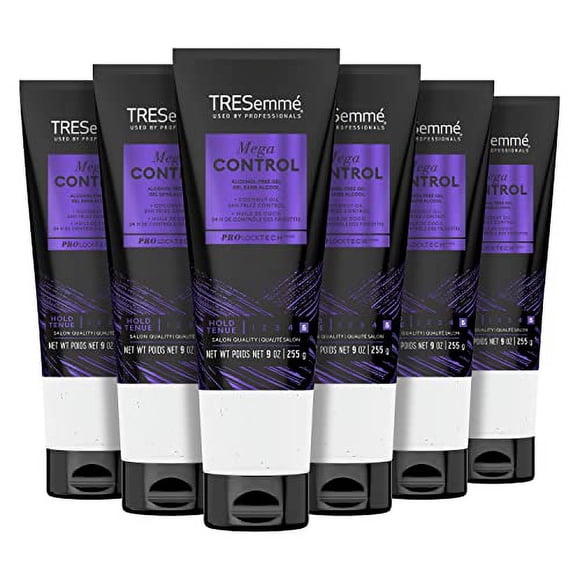 TRESemmé Mega Control Lot de 6 Gel Capillaire Sans Alcool pour Contrôler les Frisottis avec Huile de Coco 9 oz