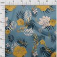 thumbnail image 3 of oneOone Velvet Dusty Blue Fabric Florals Craft Projects Decor Fabric Printed By The Yard 58 Inch Wide, 3 of 4