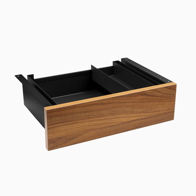 Desky Minimal Under Desk Drawer - Prime Oak Laminate / Black