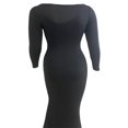 thumbnail image 3 of Mesdames Robe Longue Cou Slim Solide Robe Décontractée, 3 of 7