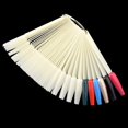 thumbnail image 3 of 2 Sets 100 Tips Coffin Ballerina Fan Shape Plastic Nail Art Tips Display Polish Board Display Practice Sticks with Metal Split Ring Holder,NT080 (Natural), 3 of 5