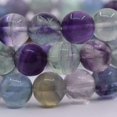 thumbnail image 2 of Angelstones Natural Multi-Color Fluorite Gemstone 10mm Round Beads Stretch Bracelet 7 Inch Unisex, 2 of 2