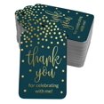 thumbnail image 1 of Inkdotpot Gold Foil Paper Hang Tags ThankYou For Celebrating With Me Birthday Favor Tags 100 Pack, 1 of 6