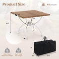 thumbnail image 3 of Costway 2 Pack Patented Folding Camping Table with Wood-grain Tabletop Aluminum Frame Carrying Bag Patented, 3 of 10