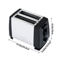 thumbnail image 3 of Home Household Stainless Steel Bread Maker Heater Double Slot Bread Heater Fully Automatic Mini Breakfast Bread 2 Piece Heater Home Essentials, 3 of 7
