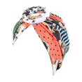 thumbnail image 2 of 3 Pcs Turban Africain à Imprimé Floral pour Femmes, Bonnet/tuque Pré-Noué avec Nœud, Serre-Tête, 2 of 4