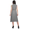 thumbnail image 4 of Moomaya Adjustable Fabric Belt Printed Lapel Collar Button Down Casual Dress, 4 of 4