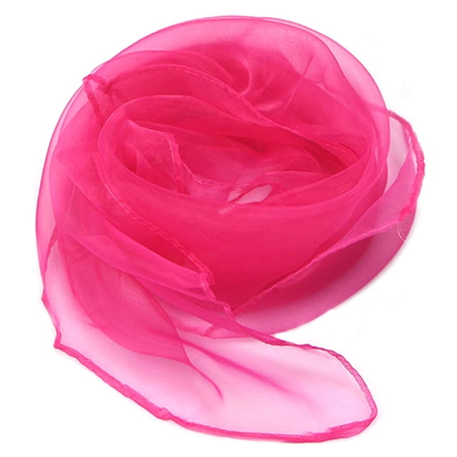 Chiffon Scarf Decorative Solid Color Mesh Necklace Scarf Summer Scarf for Women