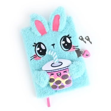 Claire's Journal à Cadenas en Peluche Bunny pour Préados, Cadenas avec 2 Clés, Cadeau Mignon, 43069