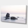 thumbnail image 2 of Roches dans la Mer Noir et Blanc - Impression sur Toile Bord de Mer, 2 of 4