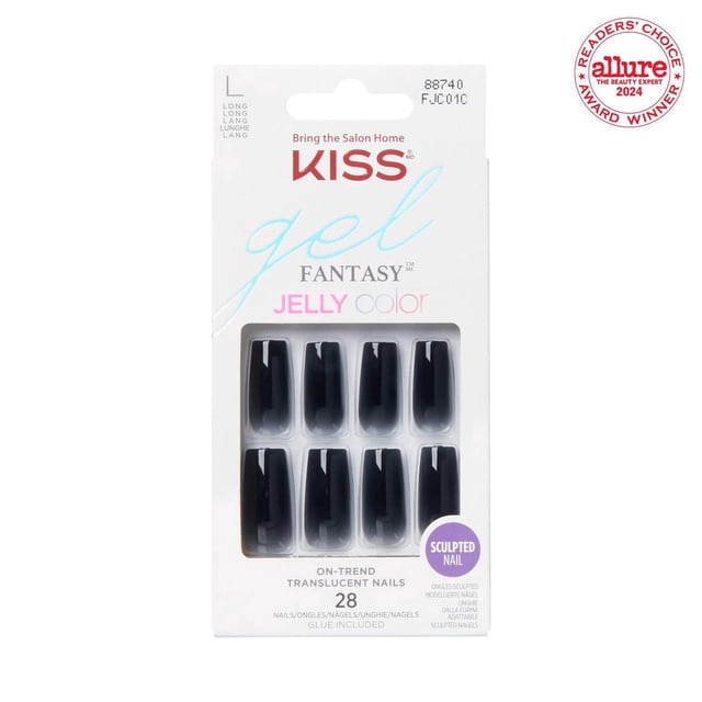 KISS Gel Fantasy - Fake Nails, Long