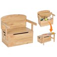 thumbnail image 1 of Costway 3-in-1 Kids Convertible Bench Toy Storage Box Wooden Activity Table & Chair Set, 1 of 9