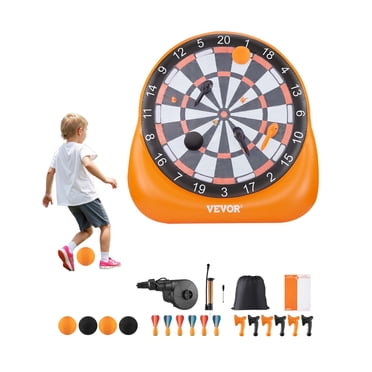 VEVOR Planche de Soccer Gonflable pour Fléchettes de Plus de 6 Pi avec 4 Balles à Pousser 6 Fléchettes Pompe à 6 Haches